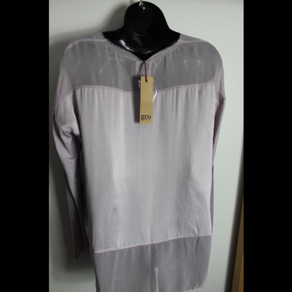 GO> by GOSILK Pink Silk Top - Picture 4 of 8